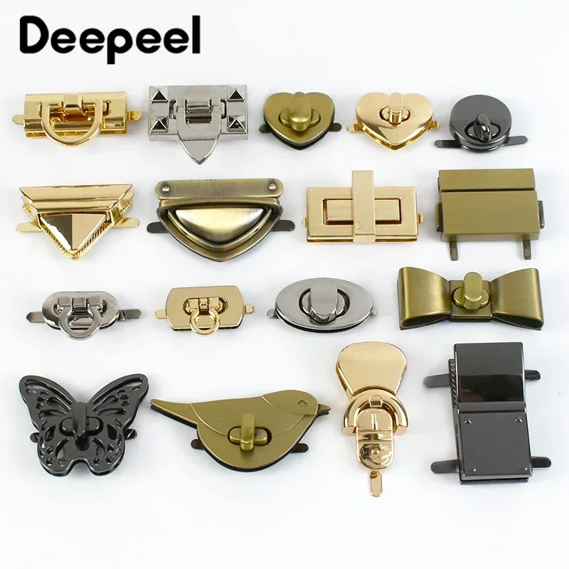 Top Trends: 4Pcs Deepeel Metal Bag Lock Buckles Colored Turn Twist Locks Bags Closure Purse Decor Latch Clasp DIY Sewing Hardware Accessory Shoppable Styles