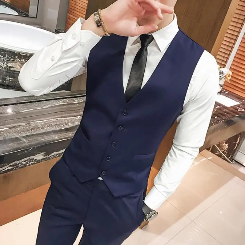 Top Trends: M-5XL Plus Size Men&#039;s Slim Fit Mens Suit Vest Casual Suit Vest Man Formal Businss Vests Male Waistcoat Gilet Homme XXXXXL Shoppable Styles