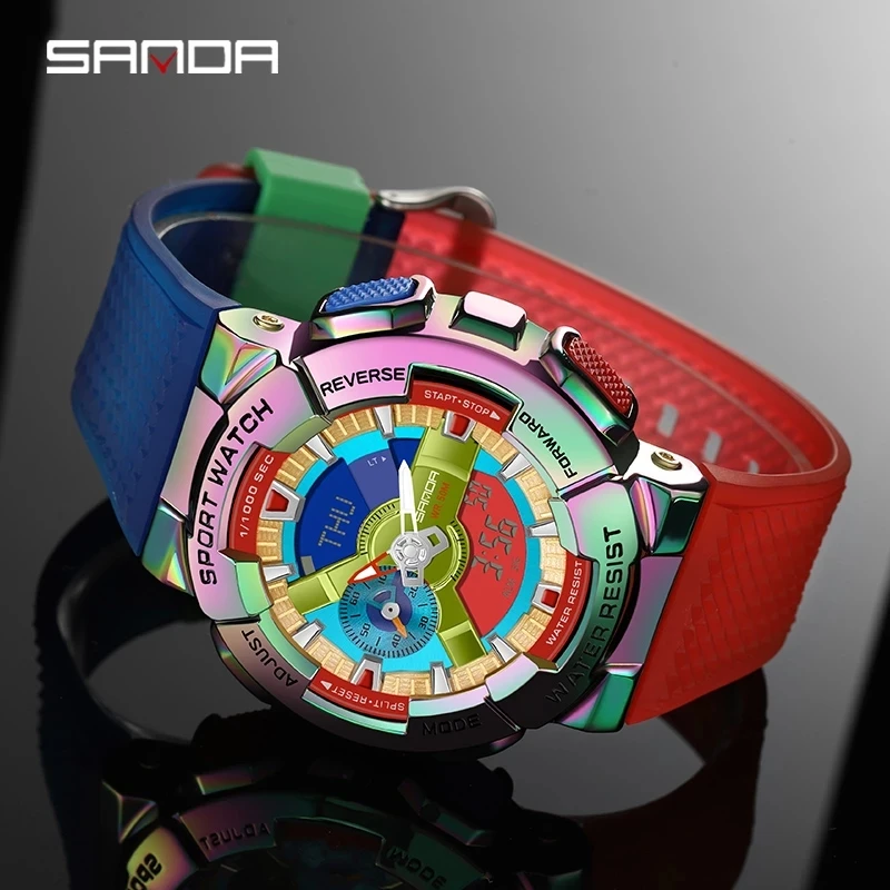 Top Trends: Sanda Men Digital Watch G Style Sports Waterproof Shock Military Premium Watches Magic Color Cool Luxury Wristwatch Relojes 9004 Shoppable Styles