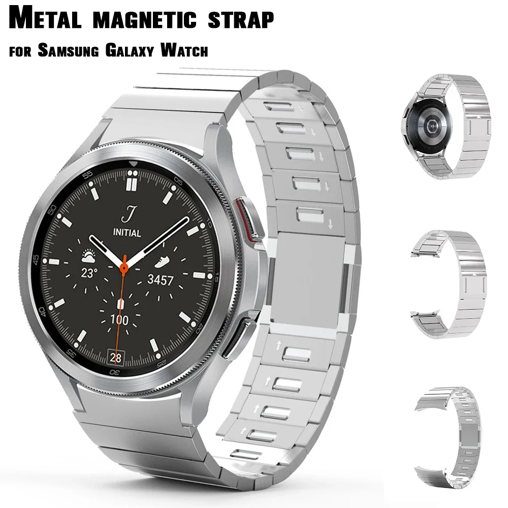 Top Trends: Stainless Steel Band For Samsung Galaxy Watch6 Classic 43Mm 47mm Watch4 / 5 40 44mm 42 46mm Magnetic Bracelet For Watch 5 Pro 45mm Shoppable Styles