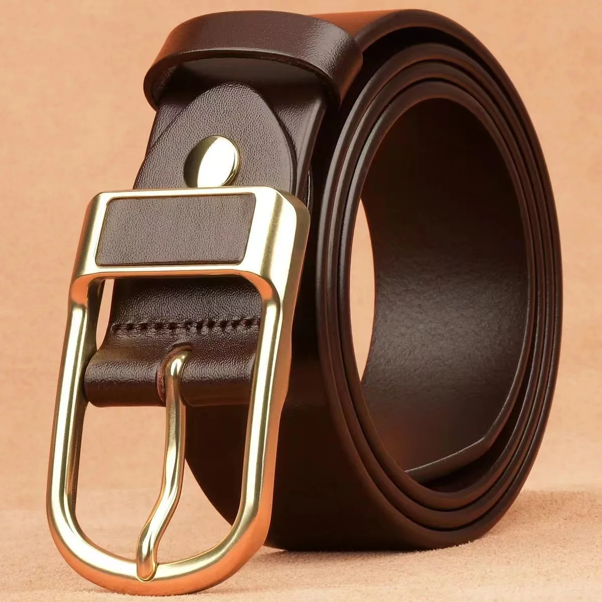 Top Trends: Men's Belt New PU Soft Leather Waist Vintage Fashion Men Business Belt Middle Youth Versatile Pants Belt Shoppable Styles - Image 2