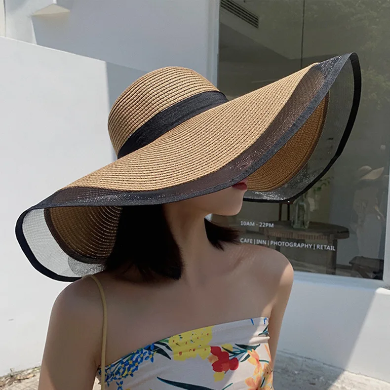 Top Trends: Big Brim Straw Hat Temperament Organza Fisherman Hat Women&#039;s Summer Thin Sun Protection Hat Summer Vacation Beach Hat Sun Hat Shoppable Styles