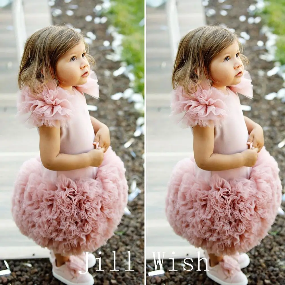 Top Trends: Jill Wish Luxury Pink Flower Girl Dress Princess Baby Kids Wedding Birthday Party Evening Gown First Holy Communion 2024 J191 Shoppable Styles