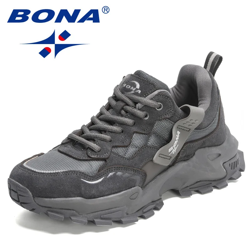 Top Trends: BONA 2023 New Designers Wear-resistant Sole Athletic Training Sneakers Men Non-slip Man Jogging Shoes Action Leather Running Shoppable Styles