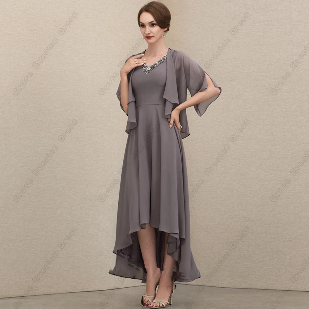 Top Trends: Charming Grey Strapless Mother Of Bride Dresses With Beading 2023 Summer Chiffon Wedding Party Dresses Ankle Length Zipper Back Shoppable Styles