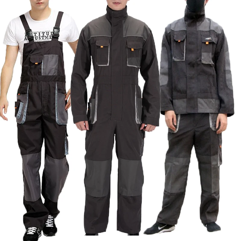 Top Trends: Welding Suits Working Bib Overalls Protective Auto Repair Strap Jumpsuits Durable Tooling Uniform Mechanic Multi-Pocket Coverall Shoppable Styles