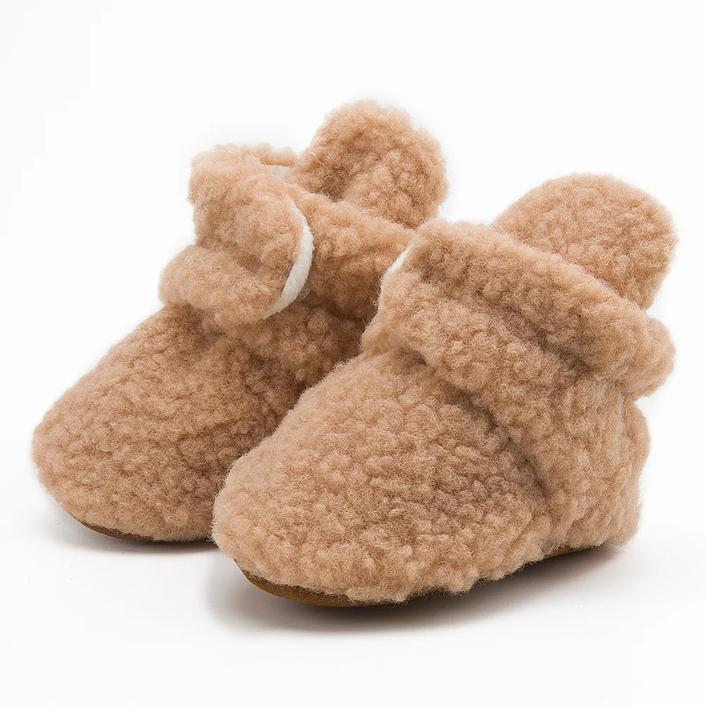 Top Trends: Baby Socks Winter Baby Boy Girl Booties Fluff Soft Toddler Shoes First Walkers Anti-slip Warm Newborn Infant Crib Shoes Moccasin Shoppable Styles - Image 3