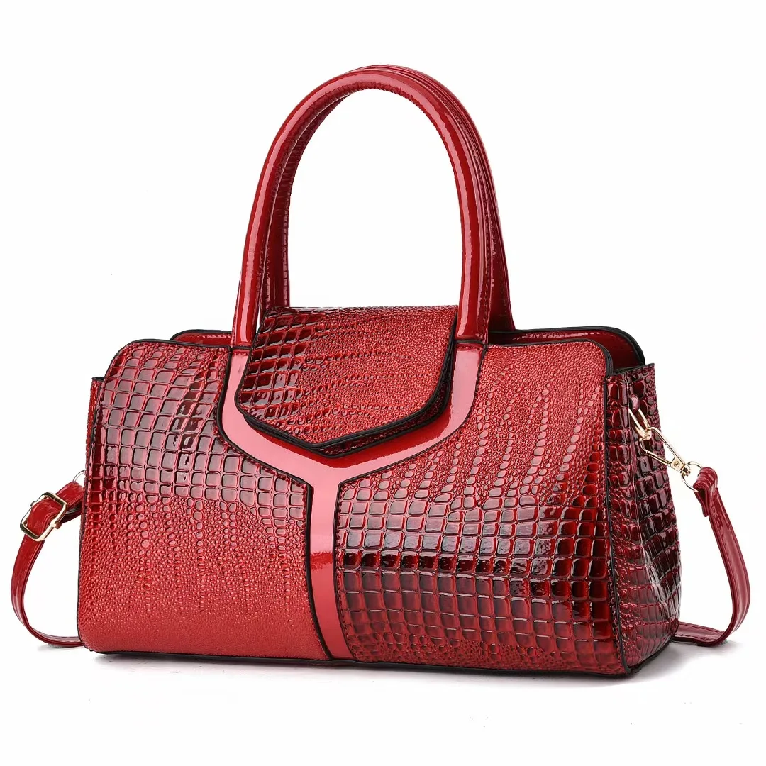 Top Trends: Crocodile Pattern Texture Leather Handbag Fashion Pillow Shoulder Bag Light Luxury Handheld Portable Versatile Satchel Tote Bags Shoppable Styles - Image 5