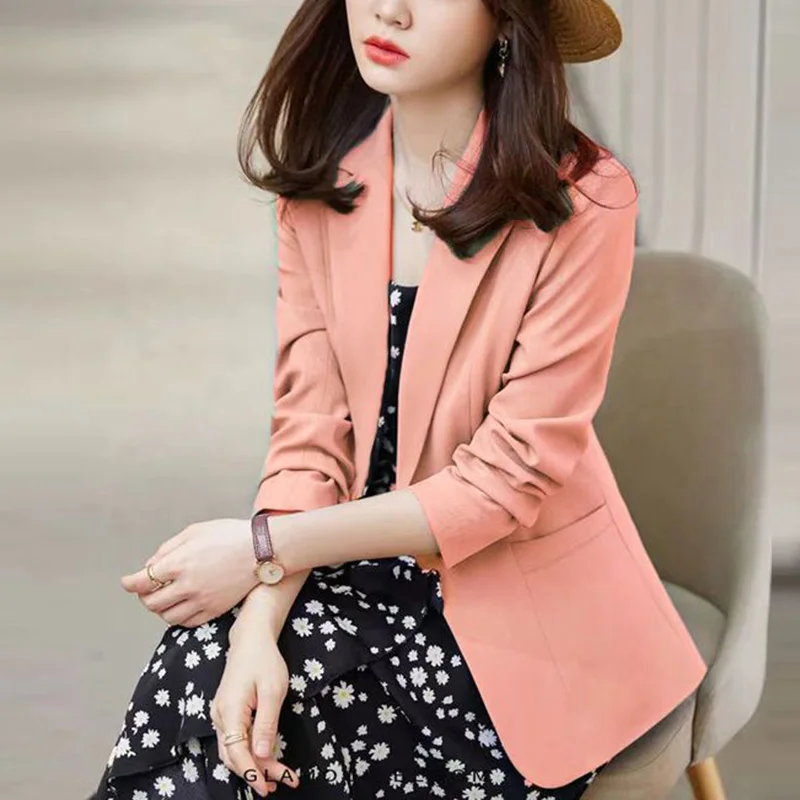 Top Trends: Elegant Solid Color Spliced Pockets All-match Blazer Women&#039;s Clothing 2023 Autumn New Oversized Casual Tops Office Lady Blazers Shoppable Styles