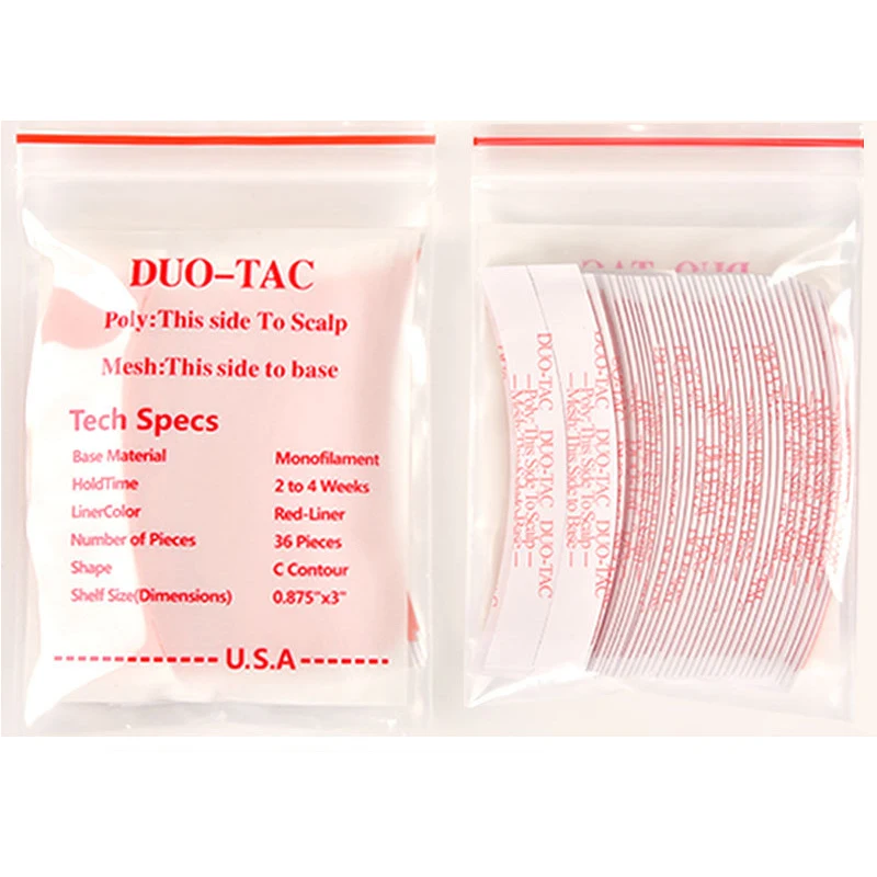 Top Trends: 36pcs / bag DUO-TAC Red Lace Front Wig Tape Double Sided Adhesive Waterproof Hair Tape For Toupee / Hair Extension / Lace Wig / Closure Shoppable Styles