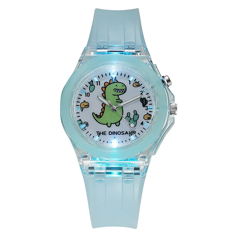 Top Trends: Fashion Cartoon Dinosaur Kids Watches Grils Flash Light Luminous Child Watch Boys Student Baby Gift Clock Reloj Infantil Shoppable Styles