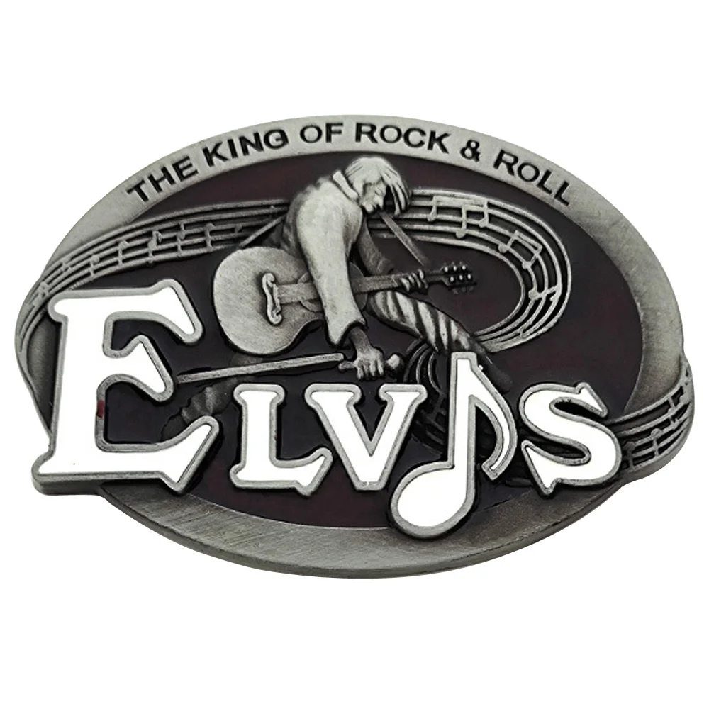 Top Trends: Music Men Belt Buckles The King Of Rock Roll Elvis Design Oval Hebillas Para Cinturon Mujer Spot Goods Cheapify Dropshipping Shoppable Styles