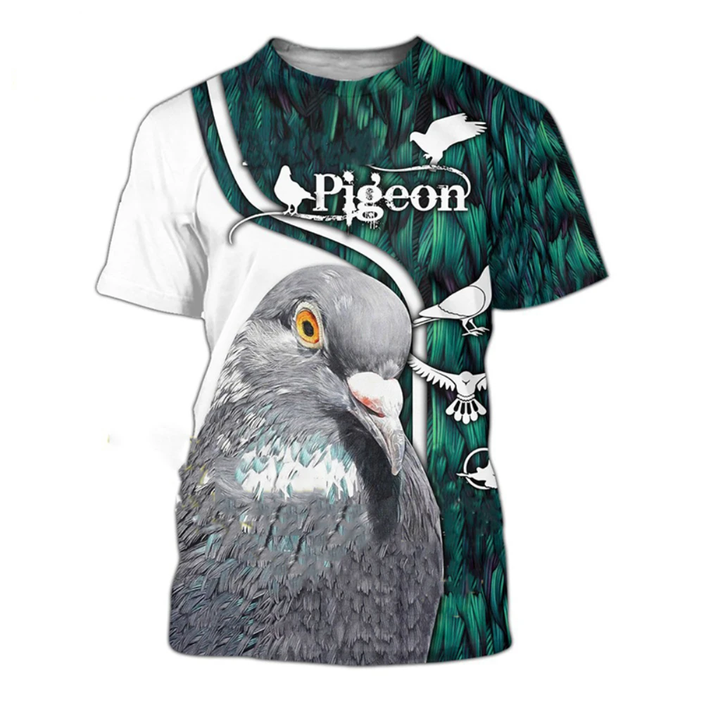 Top Trends: Male And Female Animals And Pigeons 3D Printed T-shirt, Short Sleeve Shirt, Breathable, Fast Drying, Neutral Shoppable Styles