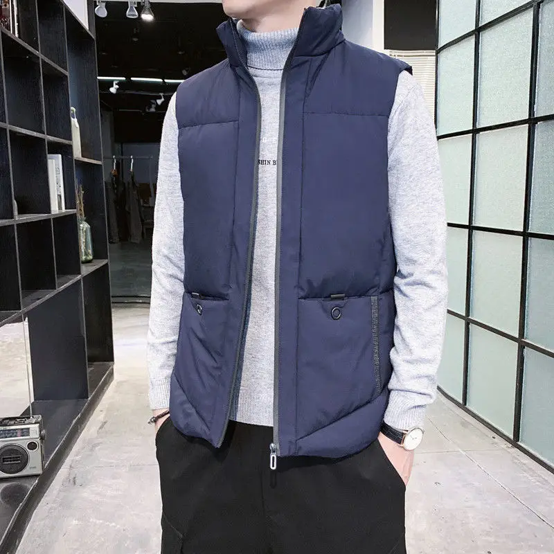 Top Trends: 2023 Autumn And Winter Men&#039;s New Casual Fashion Outwear Vest Stand Collar Korean Version Slim Fit Comfortable Versatile Coat Shoppable Styles