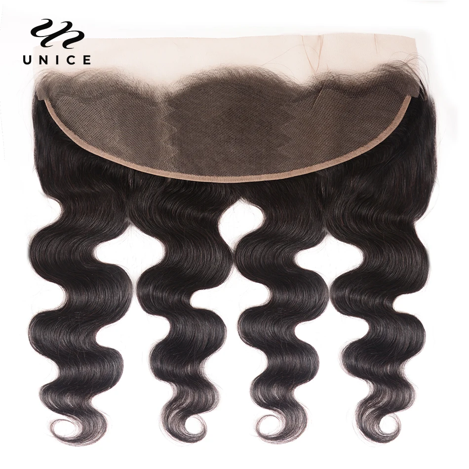 Top Trends: Unice Hair Brazilian Body Wave Lace Frontal 100% Human Hair 13x4 Ear To Ear Lace Closure Remy Hair Frontal Pre Plucked Shoppable Styles