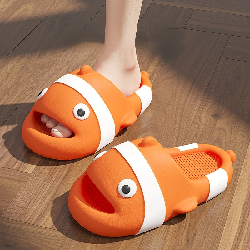 Top Trends: Home Slippers Cloud House Shoes Platform Women Summer Beach Slides Indoor Non Slip Flip Flops Clownfish Cartoon Kawaii Children Shoppable Styles