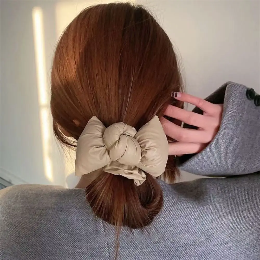 Top Trends: Girls Colorful Cute Cotton Bow Ponytail Hair Tie Elastic Hair Band Scrunchies Winter Fashion Women Hair Accessories Shoppable Styles