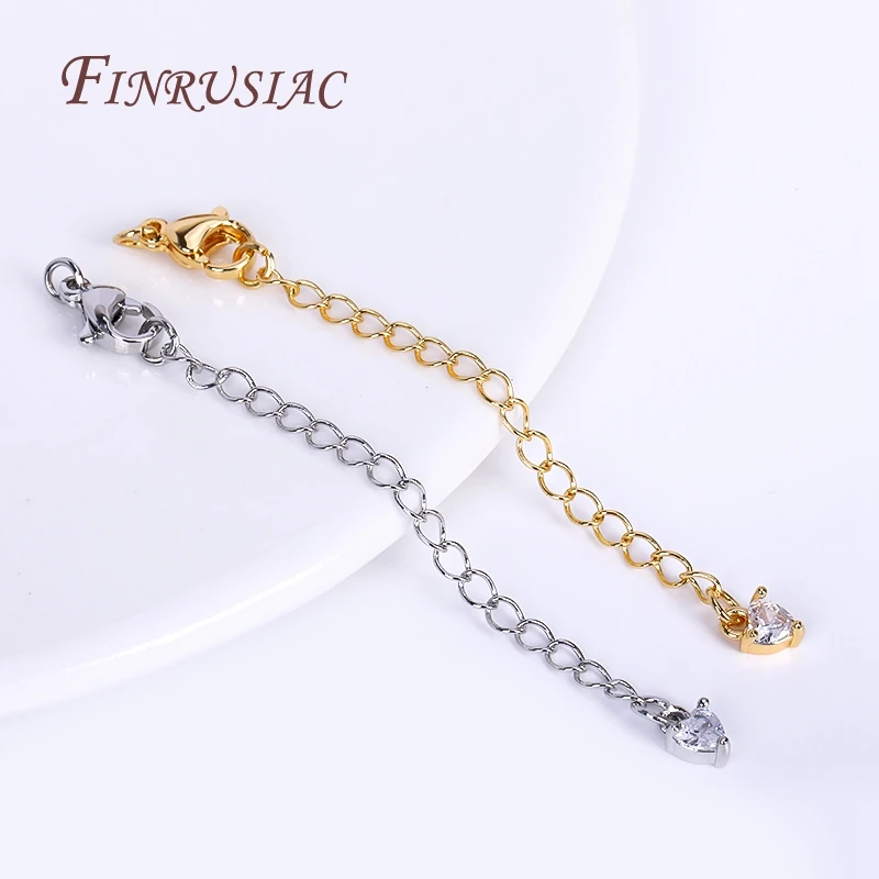 Top Trends: 8 Types Full Length 70mm 18K Real Gold Plated Brass Extended Extension Tail Chain With Lobster Clasps, Chain Extender Shoppable Styles - Image 3