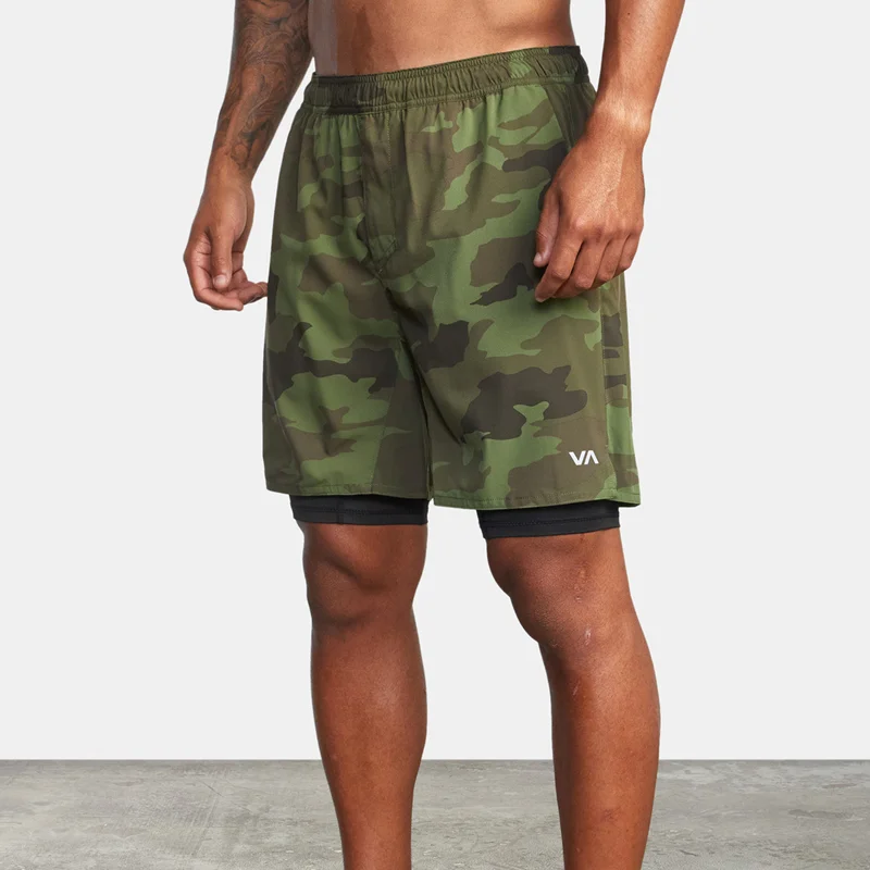 Top Trends: 2022 New Camouflage Fashion Breathable Training Fitness Men's Shorts 2 IN1 Double Gym Male Bodybuilding Sports Elasticity Shorts Shoppable Styles