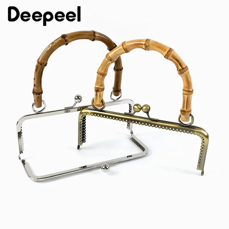 Top Trends: 1 / 2 / 5Pcs Deepeel 20 / 25cm Metal Purse Frame Handle Bags Kiss Clasp Sew Kit DIY Bag Framework Handbag Sewing Brackets Accessories Shoppable Styles - Image 4