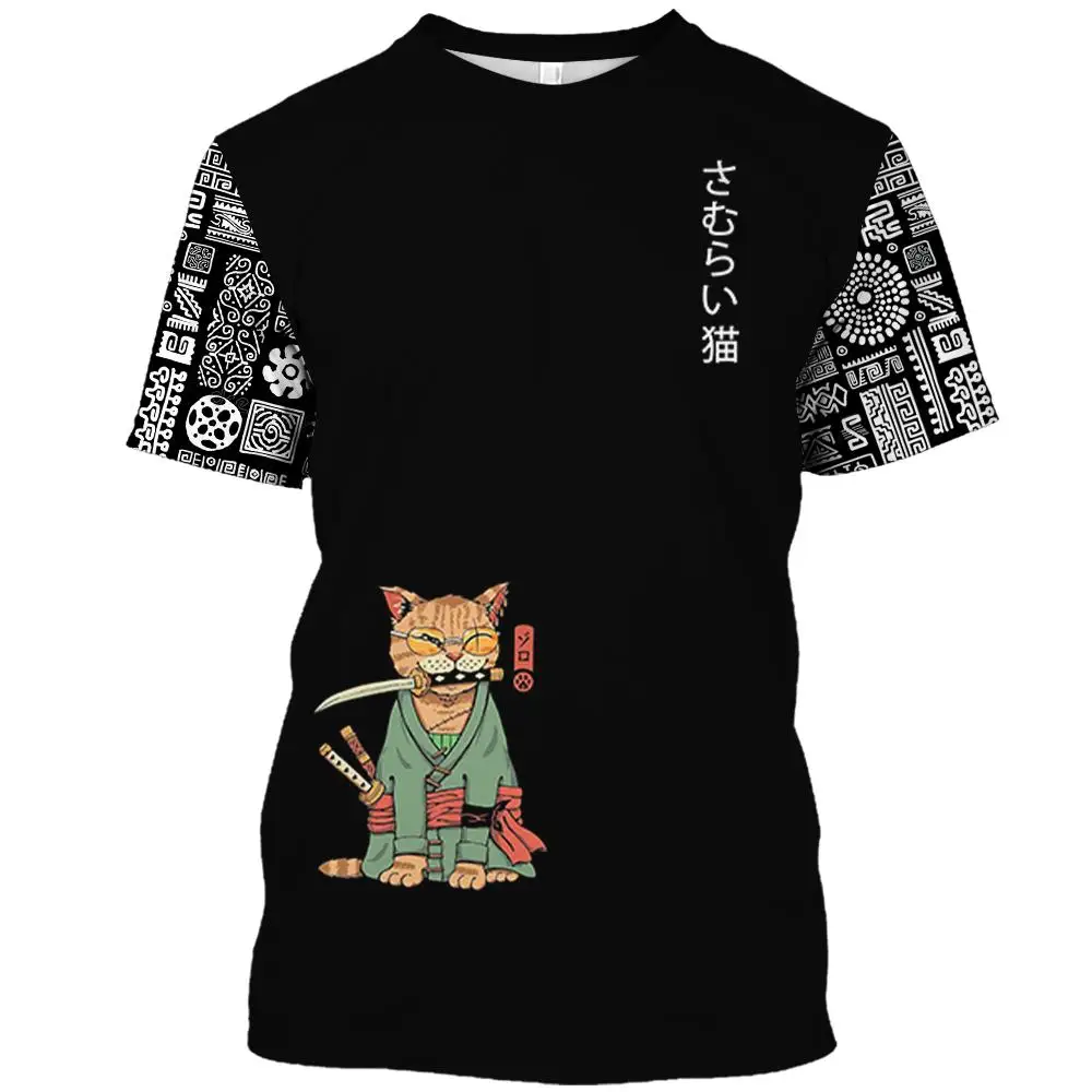 Top Trends: Animal Cat Print Men T-shirt Harajuku Cute Loose Short-sleeved Tops Fashion Simple T Shirts Oversized Men Women Unisex Clothing Shoppable Styles - Image 5