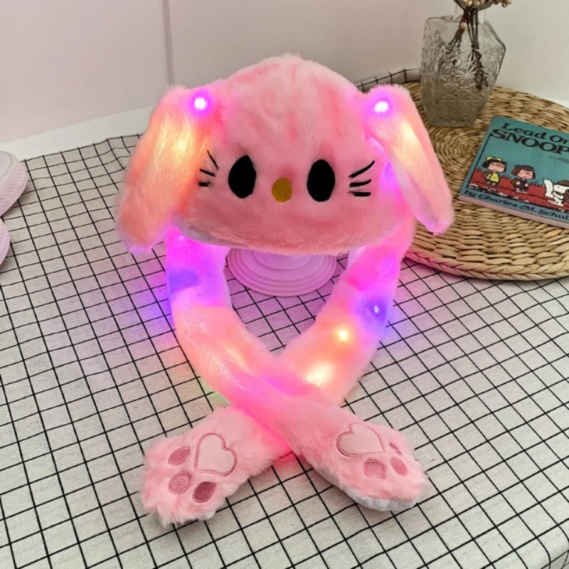 Top Trends: Anime Glowing Bunny Hat Cartoon Rabbit Air Bag Ear Moving Rabbit Hairband Holiday Costume Cute Animal Headwear Decoration Prop Shoppable Styles