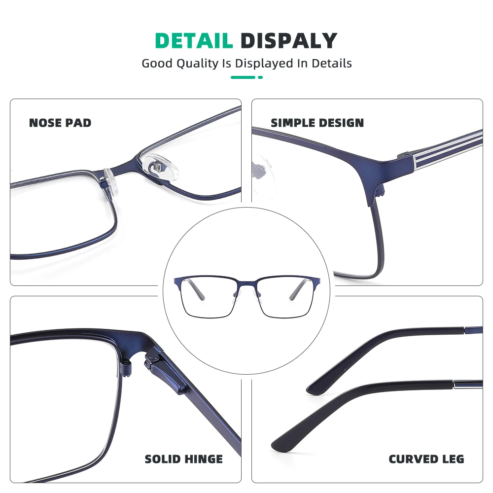 Top Trends: Anti Blue Light Square Glasses Frame Men Prescription Reading Glasses Optical Eyewear 2023 Spectacles Eyeglasses Frames Men's Shoppable Styles - Image 3