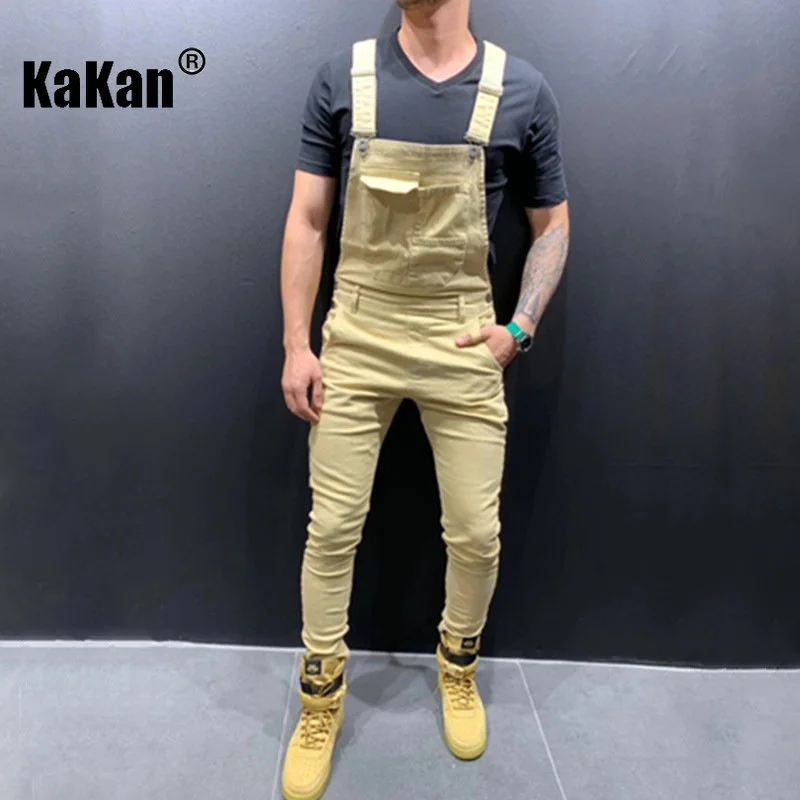 Top Trends: Kakan - European And American New Men&#039;s Suspender Jeans, Personalized Design Popular Work Clothes Jeans K013-7009 Shoppable Styles