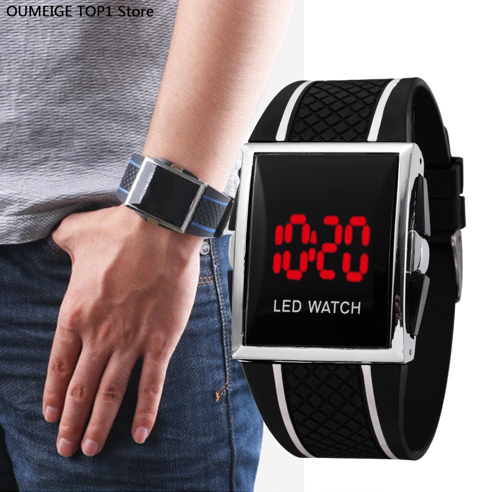 Top Trends: Men&#039;s Watch 2021 Fashion Digital Wristwatch Sports Watches For Men Electronic Clock Led Watch Alarm Clock Zegarek Lover Watches Shoppable Styles