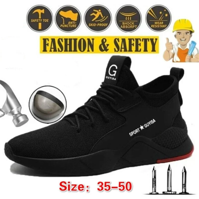 Top Trends: Fashion Steel Toe Shoes Kevlar Fiber Safety Shoes Breathable Steel Toe Work Shoes For Men Shoppable Styles