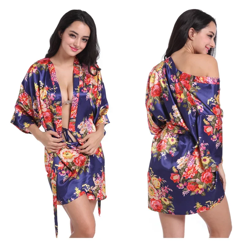 Top Trends: Women Floral Kimono Robe Satin Bridal Dressing Gown Bride Bridesmaid Robes Sleepwear Shoppable Styles