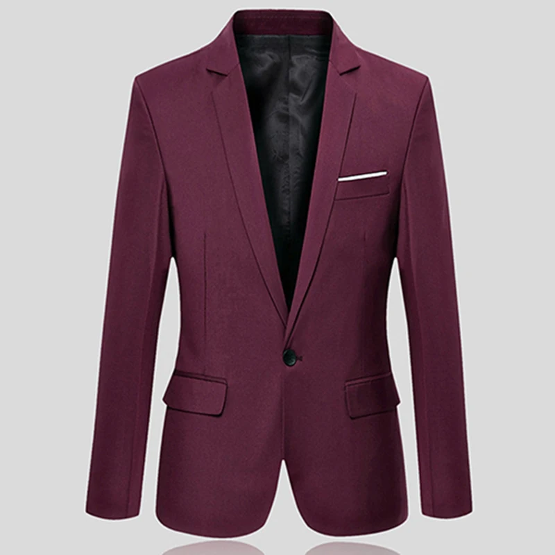 Top Trends: Male Blazers Slim Elegant Suit Blazer Business Formal Party Male Long Jacket For Men Suit One Button Lapel Casual Pockets Top Shoppable Styles - Image 3