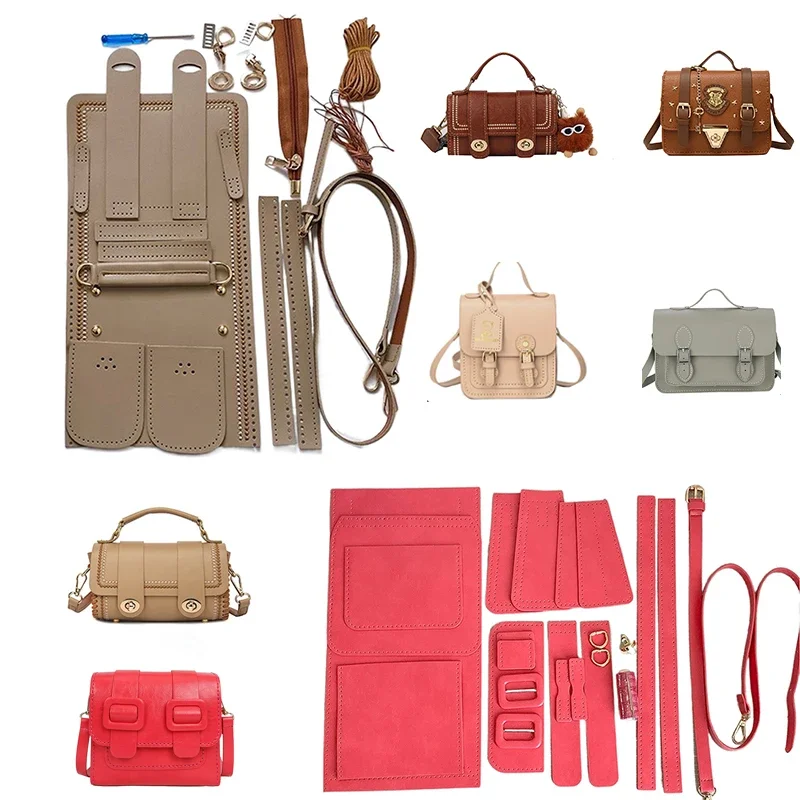 Top Trends: 2023 Luxury DIY Bag Kit Sewing Handbag Shoulder Bag Strap Handmade PU Leather Messenger Bag Set Accessories For Women Bag Shoppable Styles