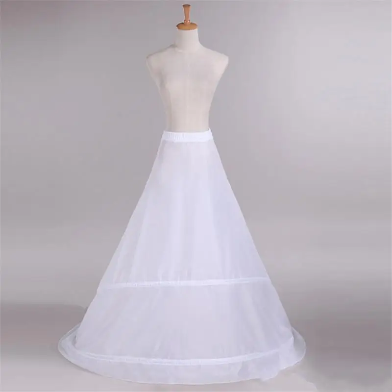 Top Trends: White Underskirt Wedding Skirt Petticoats Slip Wedding Accessories Chemise 2 Hoops For Mermaid Tail Dress Petticoat Crinoline Shoppable Styles - Image 2