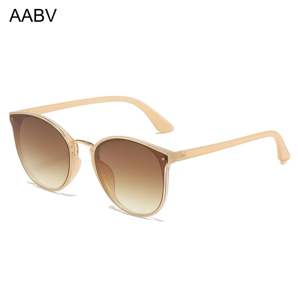 Top Trends: AABV Oversized Round Cat Eye Sunglasses For Women Large Cute Trendy Designer Big Sun Glasses Dropshipping 10897 Shoppable Styles