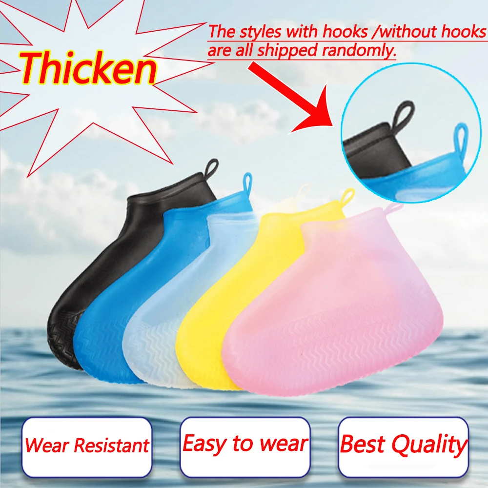 Top Trends: Thicken Silicone Rain Boots Waterproof Shoe Cover Foot Wear High Elastic Unisex Shoe Cover Protector Rainy Day Shoe Accessories Shoppable Styles - Image 3