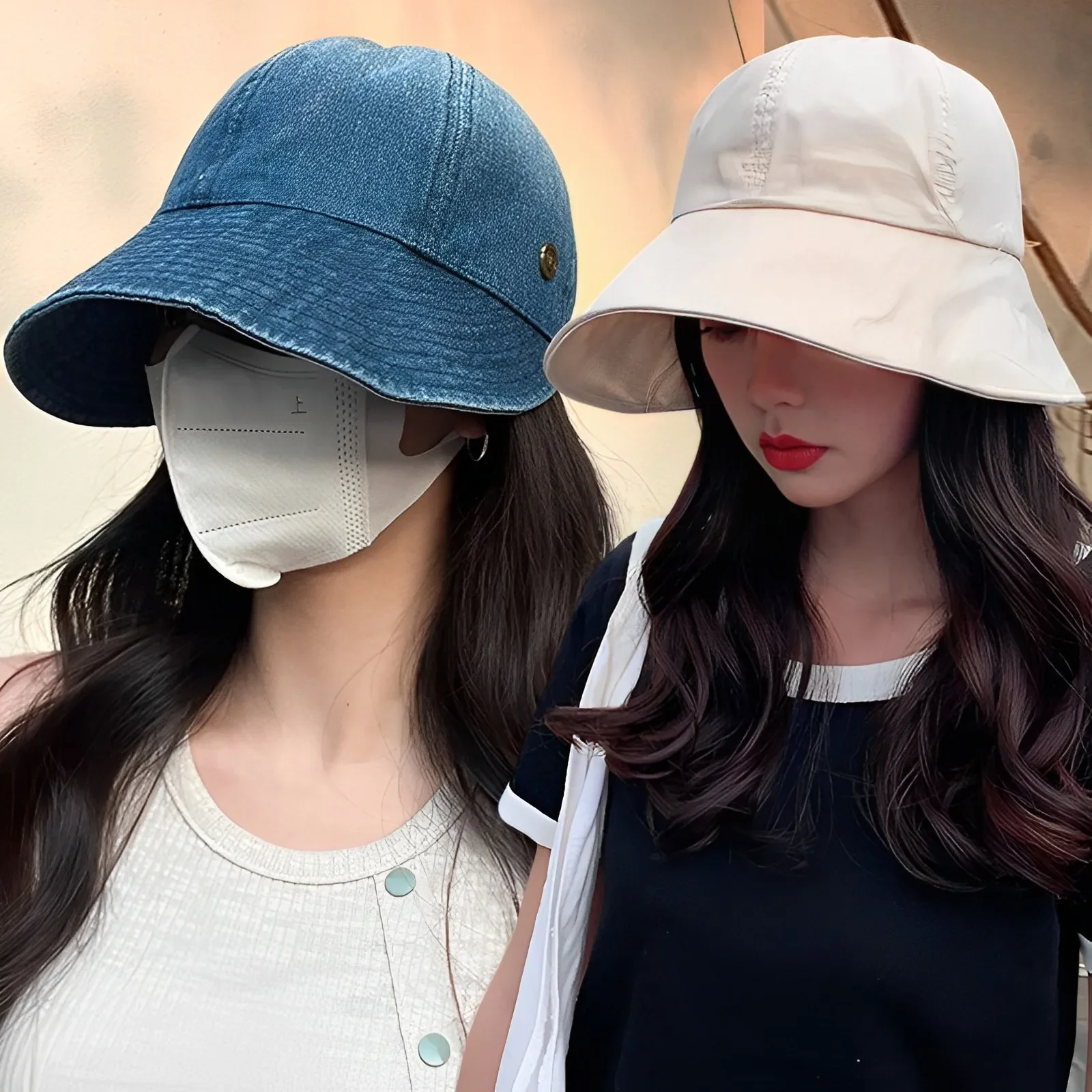 Top Trends: Summer Fisherman Cap Sun Hat Portable Foldable Wide Brim Sun Protection Hats Quick-drying Visors Adjustable Drawstring Caps Shoppable Styles