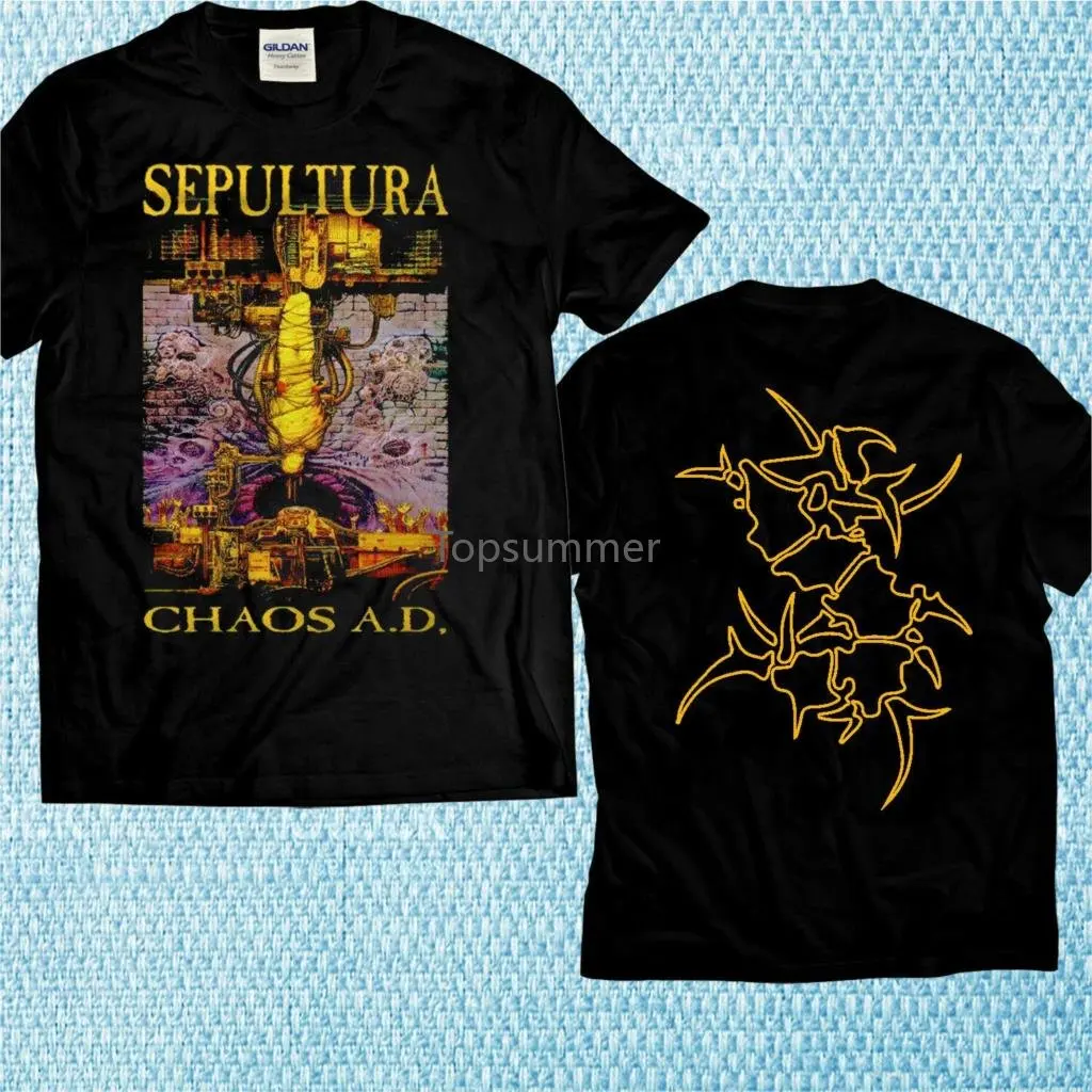 Top Trends: Sepultura Chaos A D New Cavalera Conspiracy Sarcofago T-Shirt(1) Shoppable Styles