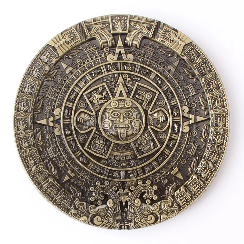 Top Trends: Aztec Solar Calendar Belt Buckle Mysterious Ancient Mayan Civilization Pattern Shoppable Styles