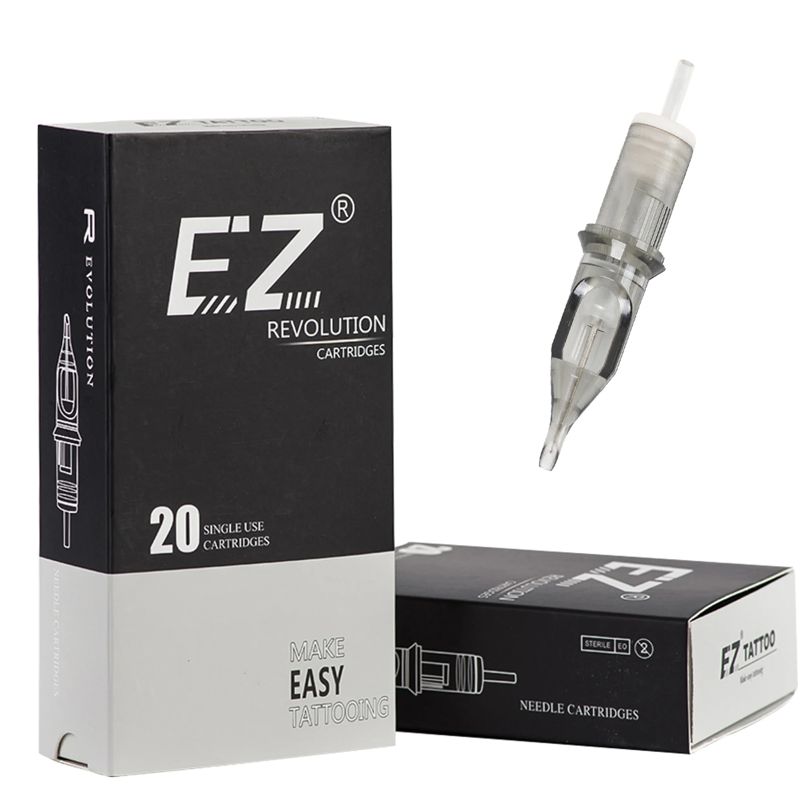 Top Trends: EZ Revolution Tattoo Cartridge Needle #08 (0.25 MM) Round Liner (RL) Needles Permanent Makeup Rotary Pen Machines 20 Pcs / Box Shoppable Styles