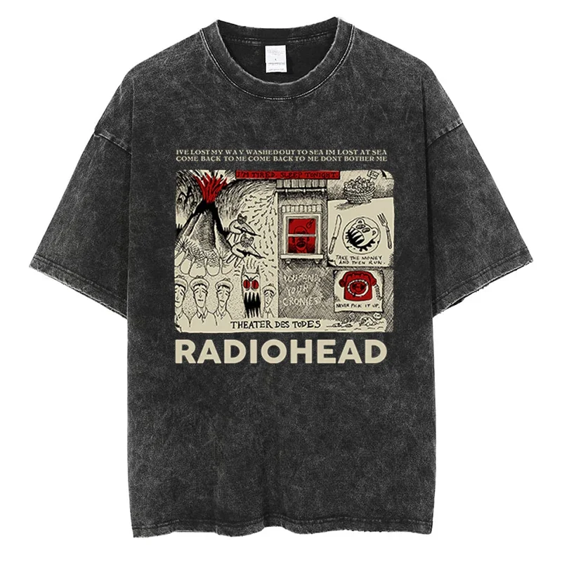 Top Trends: Radiohead T Shirt Classic Retro Rock Band Graphic Tshirt Oversized Quality Cotton Men Women Hip Hop Streetwear Short Sleeve Tees Shoppable Styles