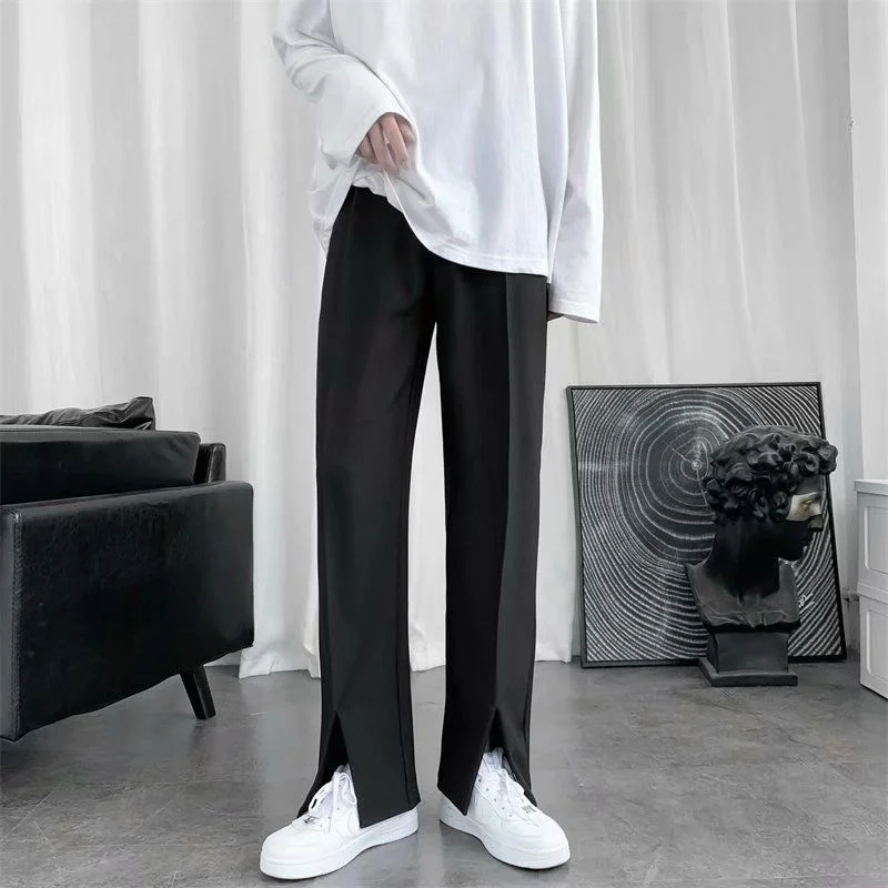 Top Trends: Spring / Summer Black Suit Pants Men Fashion Society Mens Dress Pants Korean Loose Straight Pants Mens Office Formal Trousers Shoppable Styles - Image 4