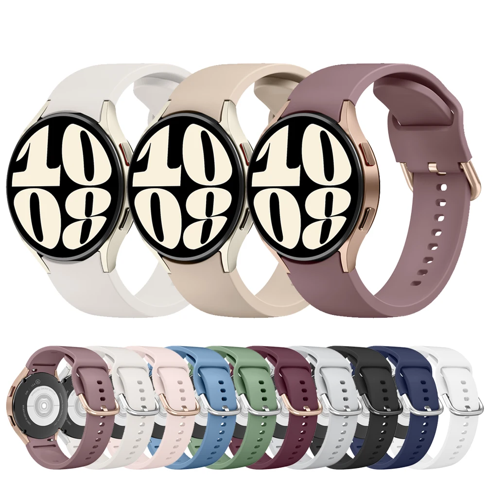 Top Trends: No Gaps Silicone Strap For Samsung Galaxy Watch 4 5 6 40mm 44mm / Watch 4 6 Classic 42mm 46mm 43mm 47mm / 5 Pro 45mm Band Bracelet Shoppable Styles