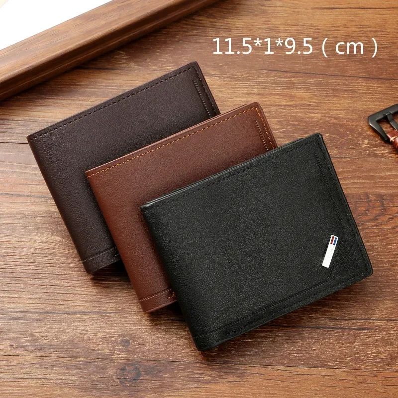 Top Trends: Men Inserts Foldable Wallets Picture Coin Slim Purses Business Money Credit ID Cards Holders Vintage Protection Wallet Men Shoppable Styles - Image 4