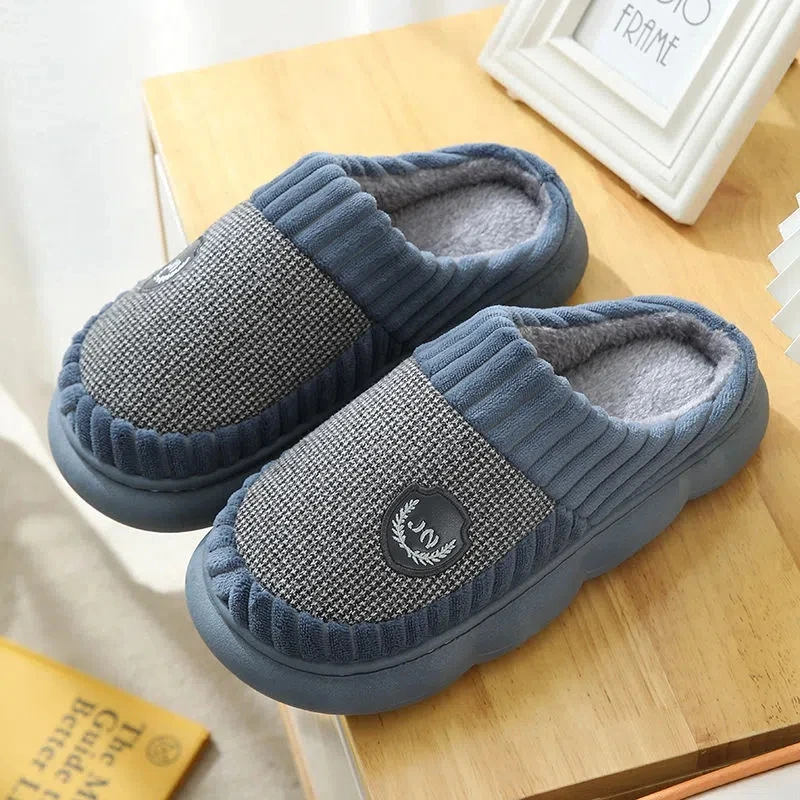 Top Trends: Cotton Slippers Winter Men Plus Size 50 51 Home Slippers Warm Plush Platform Male Furry Slides 2022 New Fashion Slipper Comfort Shoppable Styles