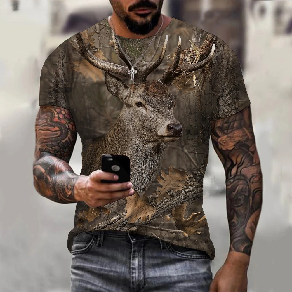 Top Trends: Camouflage Boar Hunting Animal T Shirts Mens Womens Printed Short Sleeves Street Casual Harajuku Oversized Clothing Shoppable Styles