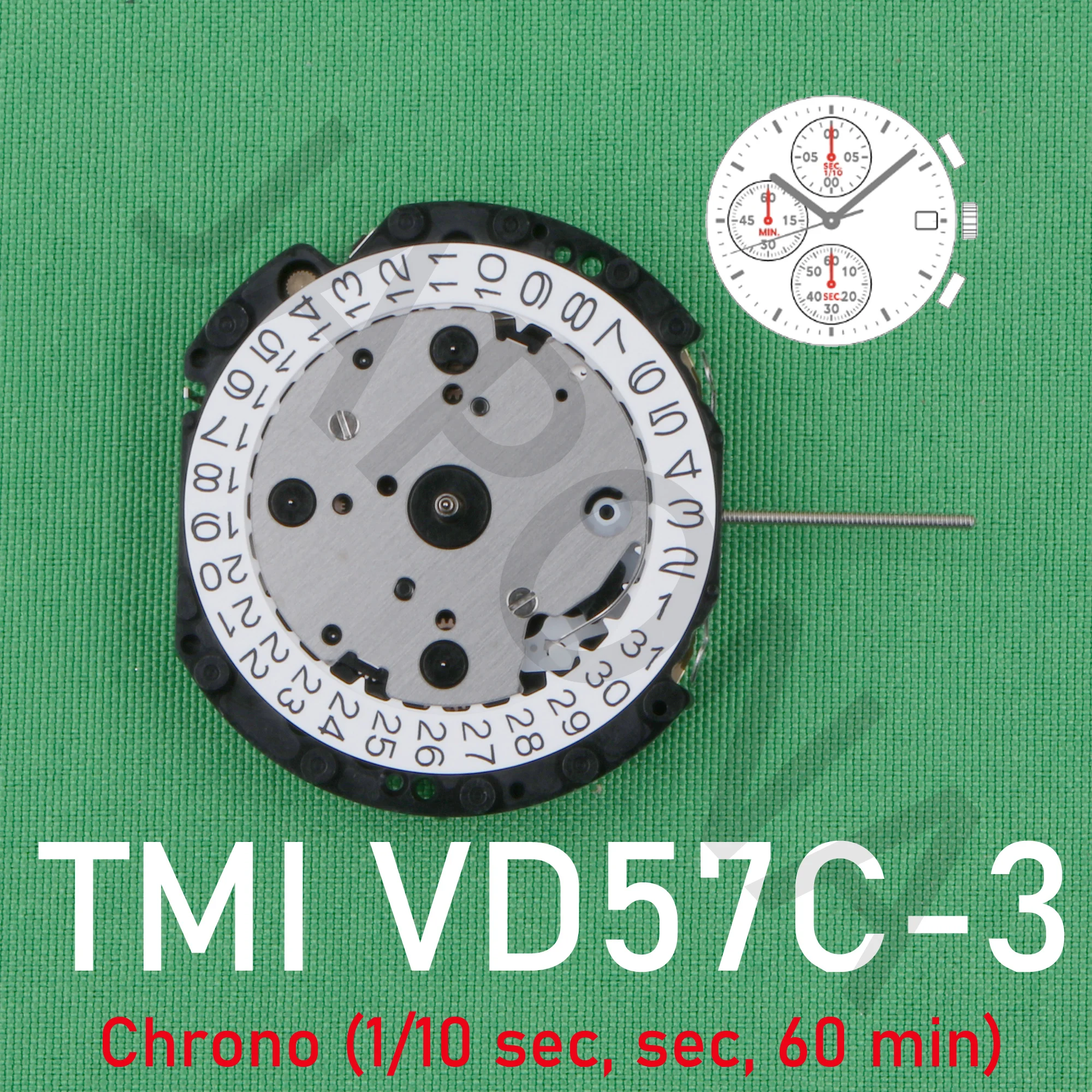 Top Trends: VD57 Movement TMI VD57C-3 Movement Japan Movement Quartz Movement Data At 3o'c Standard Chronograph Movement Shoppable Styles