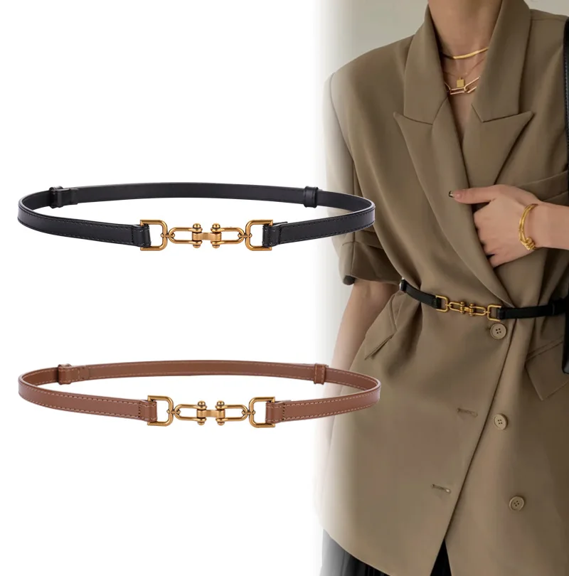 Top Trends: Women Belt Genuine Leather Adjustable Show Temperament Thin Belt Decorative Dress Sweater Shirt Style High Quality Cowhide Belt Shoppable Styles