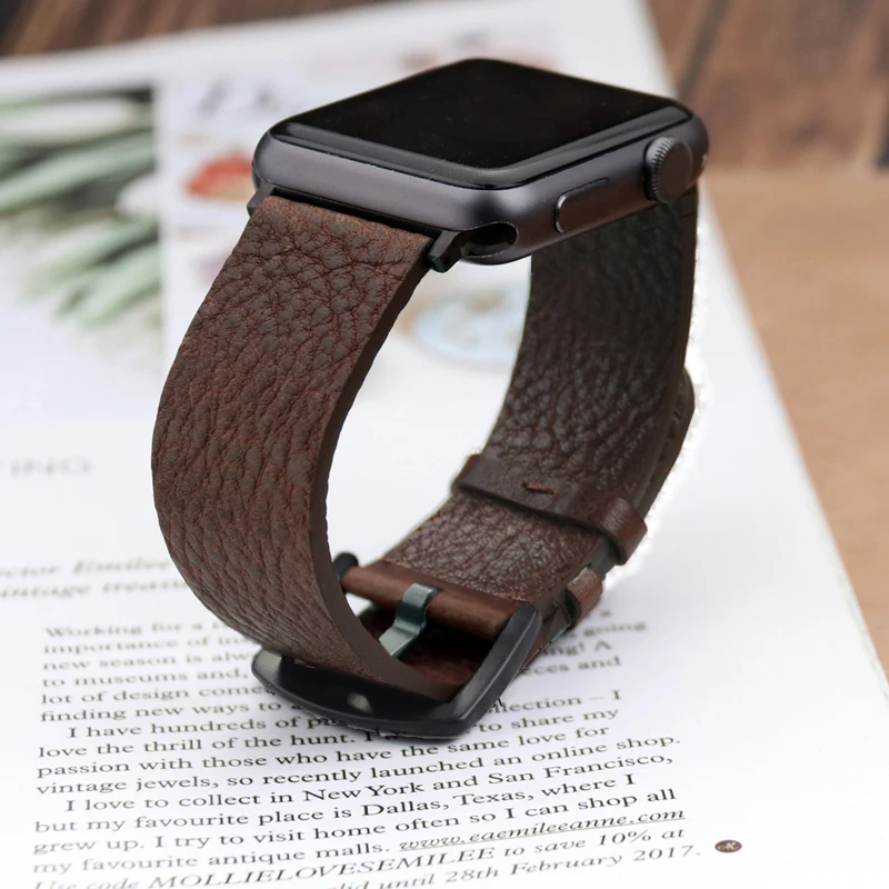 Top Trends: Italian Calfskinl Strap For Apple Watch Band Ultra 8 7 6 5 4 3 SE Leather Bracelet Apple Watch 49 44 40 45 41 42 38 For IWatch Shoppable Styles