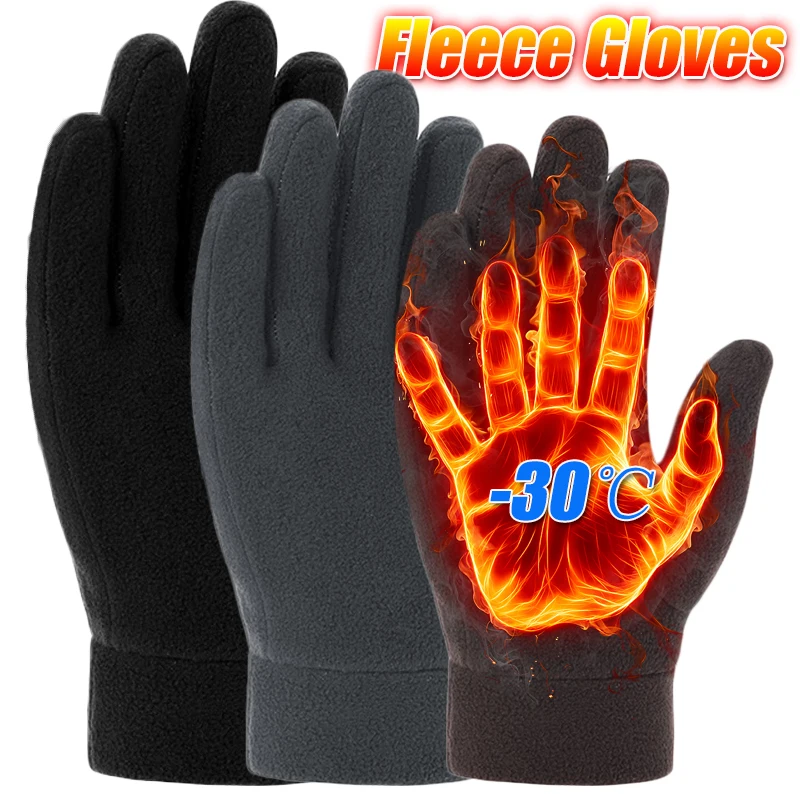 Top Trends: Winter Gloves For Men Cycling Bike Thermal Fleece Cold Resistance Wind Waterproof Bicycle Warm Outdoor Running Skiing Mitten Shoppable Styles